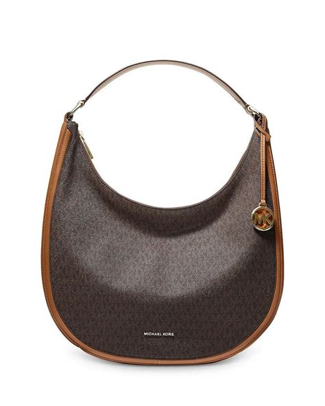 MICHAEL Michael Kors Lydia Logo Shoulder Bag, Color Brown